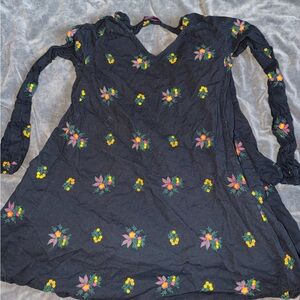 Rock & Roll Cowgirl Dress Mini Pockets Embroidered Festival Rodeo Size Medium